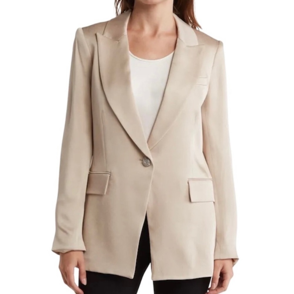 Veronica Beard Long and Lean Dickey Jacket Sand Size 2 Business Casual Neutral